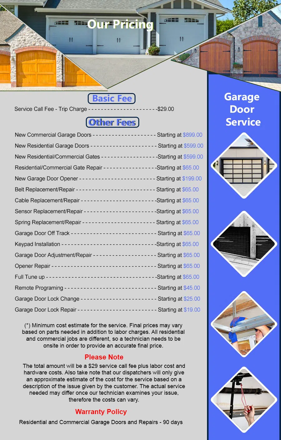 Metro Garage Door Service Canoga Park, CA 818-696-0016